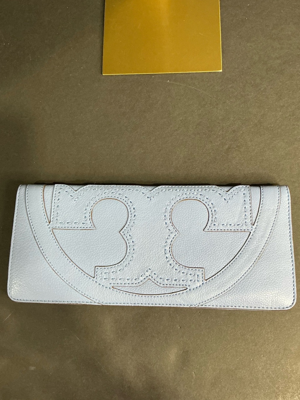 Tory Burch Serif Leather Clutch